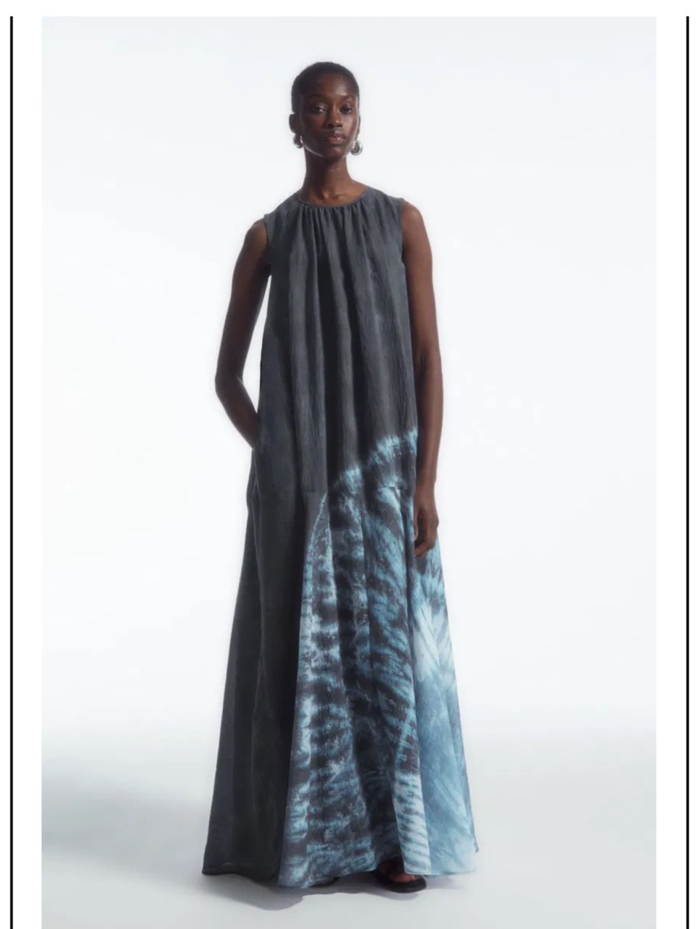 Cos x Tabata Shibori Limited Edition Gathered A Line Dress US 8